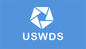 U.S. Web Design System Logo with text USWDS on bottom