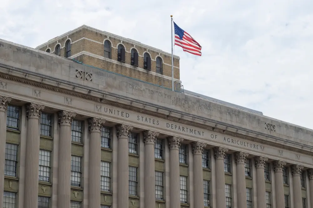 The image depicts the United States Department of Agriculture (USDA) Headquarters complex in Washington, DC, USA. This scene represents the context of Section 508 Consulting, highlighting the importance of ensuring accessibility and compliance with Section 508 standards for federal government buildings.