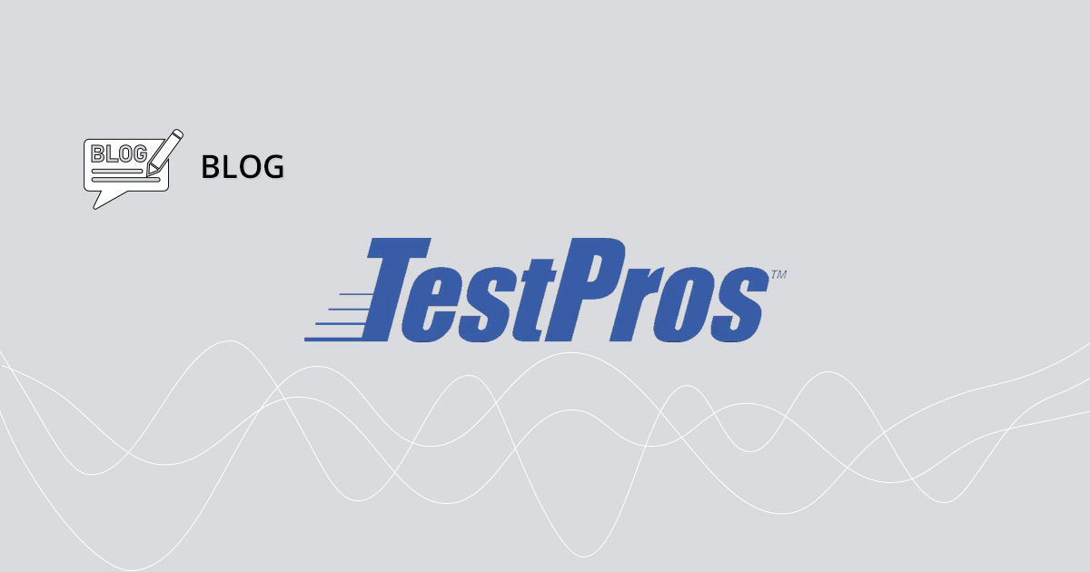 cover image for blog includes a blog icon with testpros logo and background element