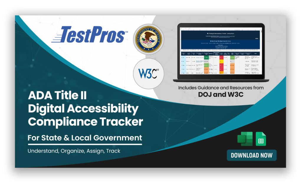 Cover graphic for ADA Title II Digital Accessibility Compliance Tracker