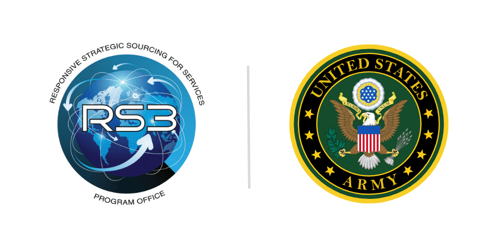 Side by side logo of RS3 program office and the u.s. army