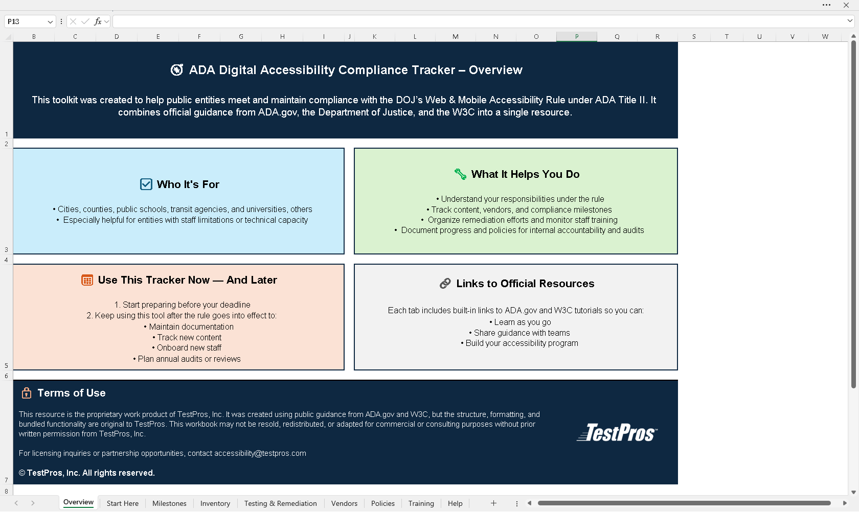 Preview of Tracker Overview Sheet