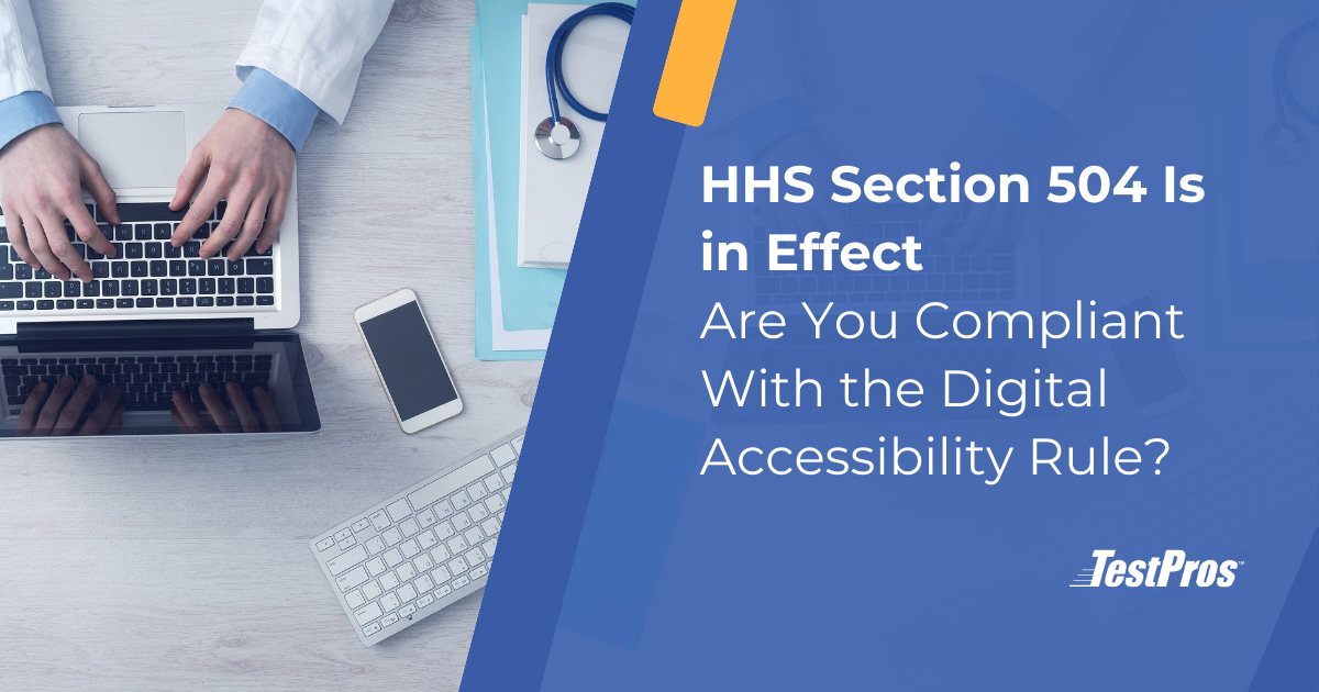 Blog graphic showing doctor using laptop with smartphone nearby