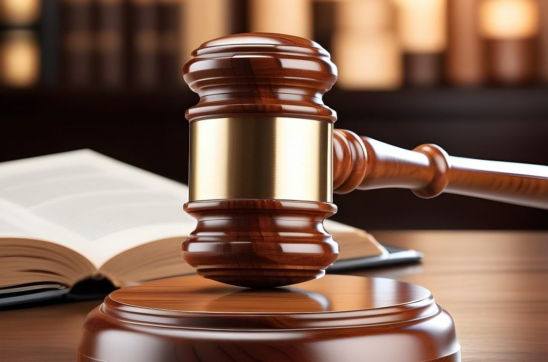 brown and gold gavel on table with books in background